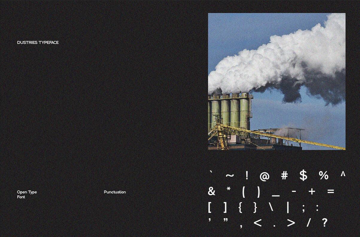 英文字体：10款现代极简工业怪诞表现力标牌导视排版印刷无衬线字体 Dustries Font , sucaiwan.com
