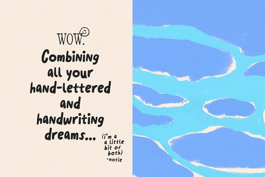 时尚海报设计艺术品装饰vlog视频封面笔记手写字体 Notie! A Handwriting Font 设计素材 第4张-素材湾丨精选海外优质设计素材资源 时尚海报设计艺术品装饰vlog视频封面笔记手写字体 Notie! A Handwriting Font 设计素材 sucaiwan.com