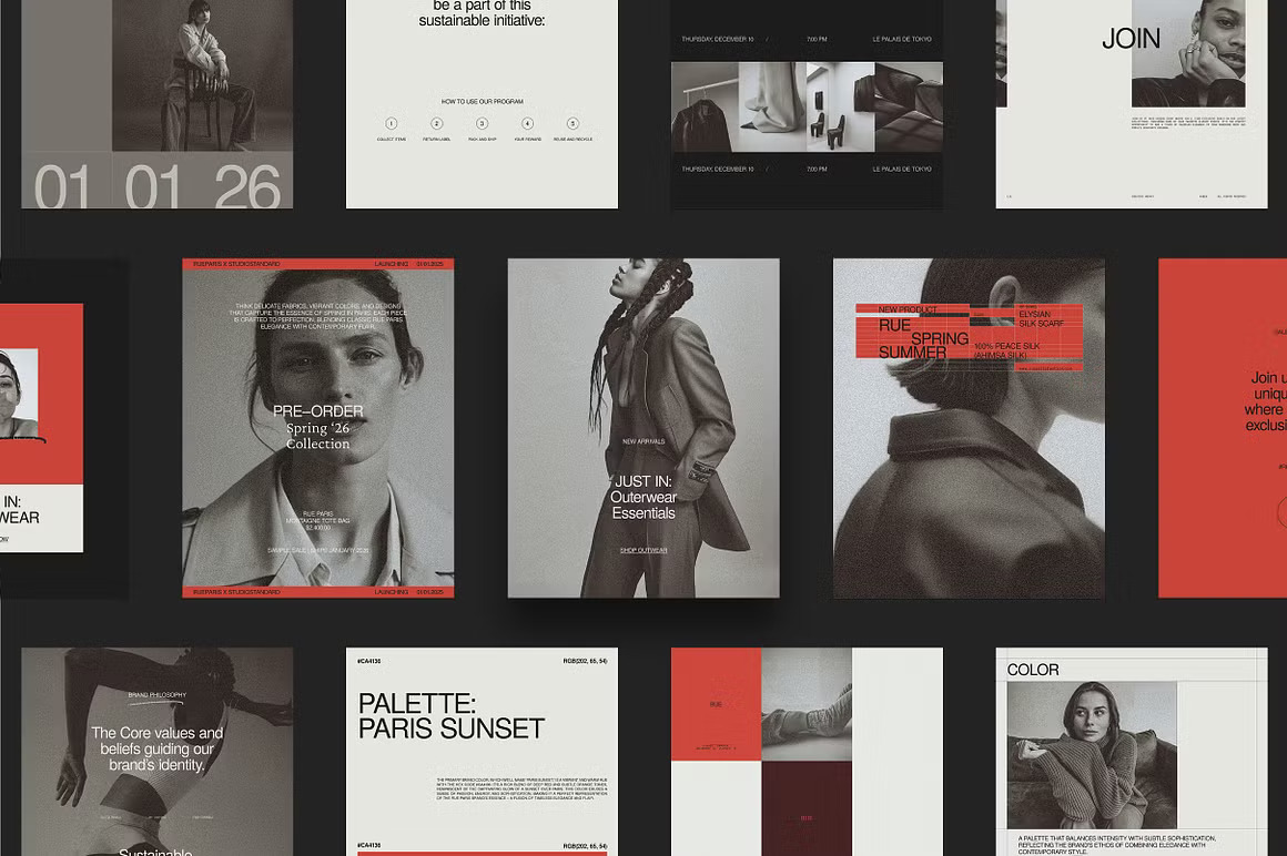 50款现代优雅极简社交媒体小红书海报封面图文排版设计ID模板&Canva在线模板设计套装RUE Social Media Kit 幻灯图表 第5张-素材湾丨精选海外优质设计素材资源 50款现代优雅极简社交媒体小红书海报封面图文排版设计ID模板&Canva在线模板设计套装RUE Social Media Kit 幻灯图表 sucaiwan.com