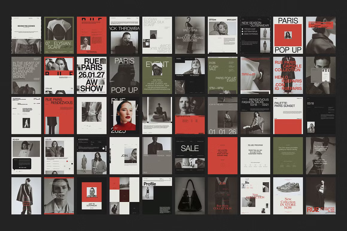 50款现代优雅极简社交媒体小红书海报封面图文排版设计ID模板&Canva在线模板设计套装RUE Social Media Kit 幻灯图表 第11张-素材湾丨精选海外优质设计素材资源 50款现代优雅极简社交媒体小红书海报封面图文排版设计ID模板&Canva在线模板设计套装RUE Social Media Kit 幻灯图表 sucaiwan.com