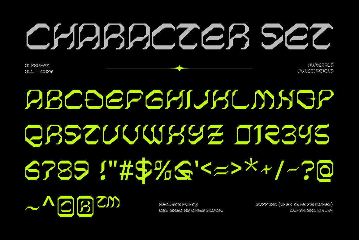 未来科幻赛博朋克杂志海报封面设计无衬线英文字体安装包 Reduste – Dark Techno Sci-Fi Font 设计素材 第4张-素材湾丨精选海外优质设计素材资源 未来科幻赛博朋克杂志海报封面设计无衬线英文字体安装包 Reduste – Dark Techno Sci-Fi Font 设计素材 sucaiwan.com