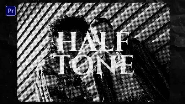 PR模板 经典半调电影帧灰尘划痕纸张纹理定格动画嘻哈风视频特效素材 Halftone Effect: Premiere Pro Effect 影视音频 sucaiwan.com