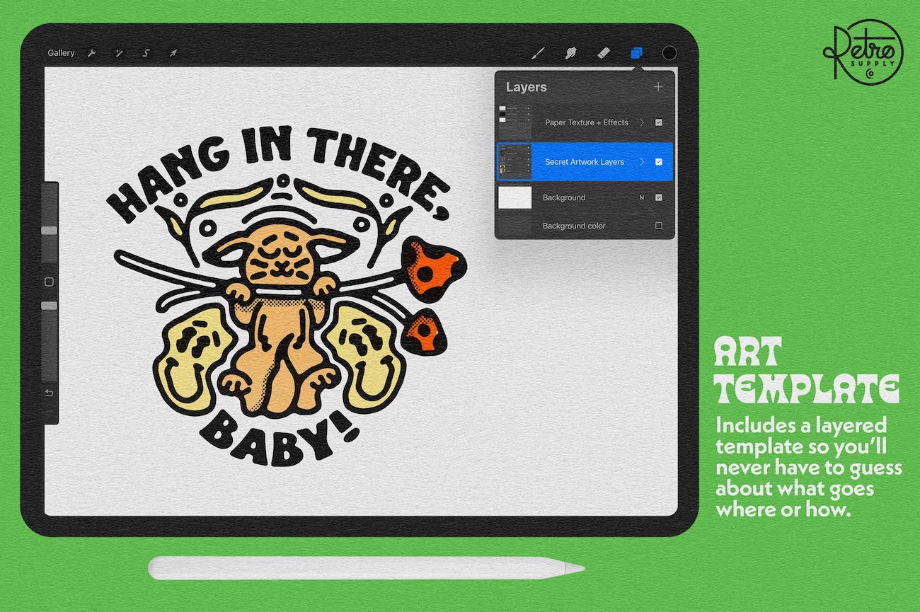 20款复古70年代半调波点颗粒铅笔纸张肌理Procreate画笔预设绘画套装RSCO Boring Friends Starter Pack for Procreate , 第9张-素材湾丨精选海外优质设计素材资源 20款复古70年代半调波点颗粒铅笔纸张肌理Procreate画笔预设绘画套装RSCO Boring Friends Starter Pack for Procreate , sucaiwan.com