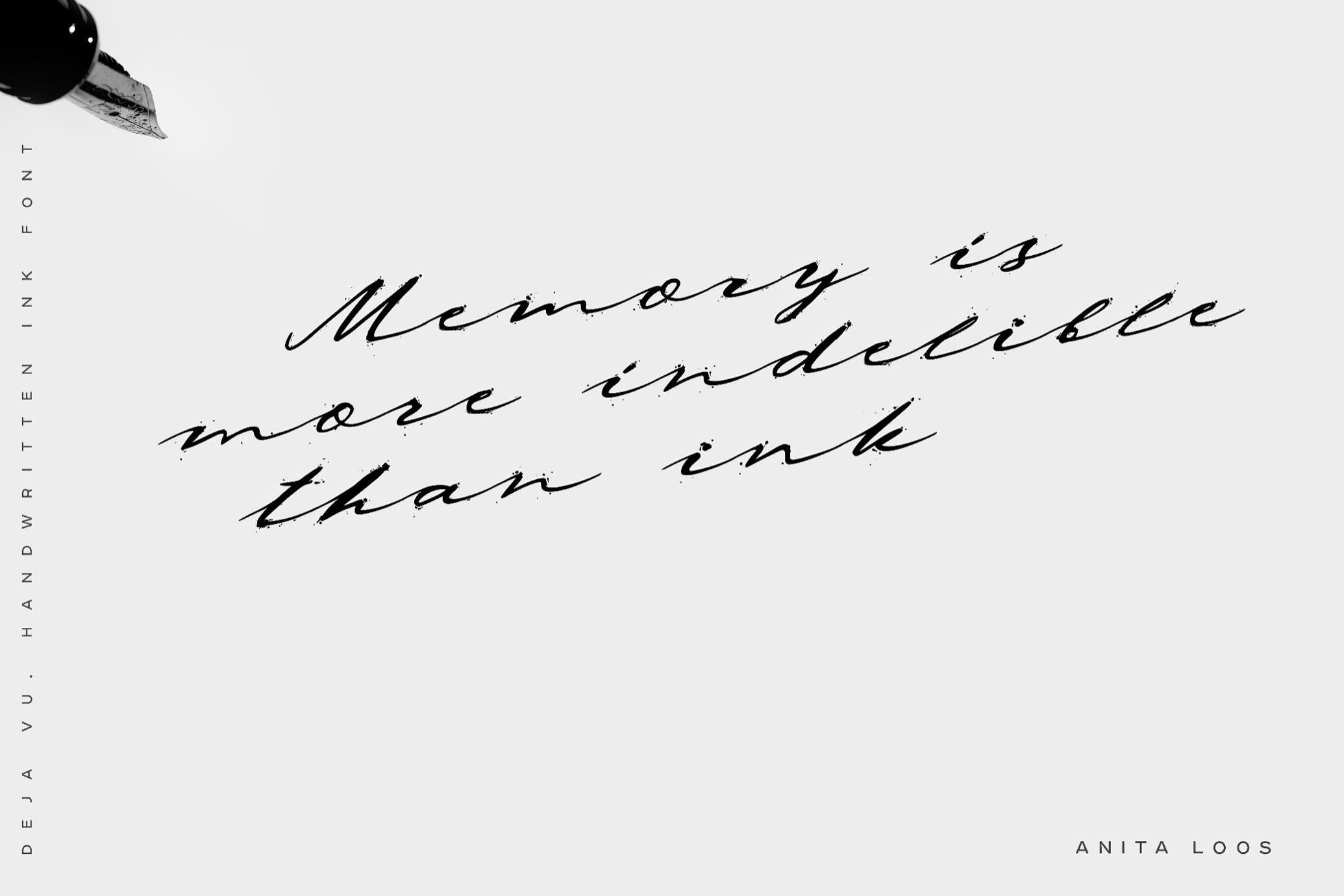 复古艺术羽毛墨水飞溅标题排版手写西文英文字体Deja-Vu — Handwritten Ink Font , 第9张-素材湾丨精选海外优质设计素材资源 复古艺术羽毛墨水飞溅标题排版手写西文英文字体Deja-Vu — Handwritten Ink Font , sucaiwan.com