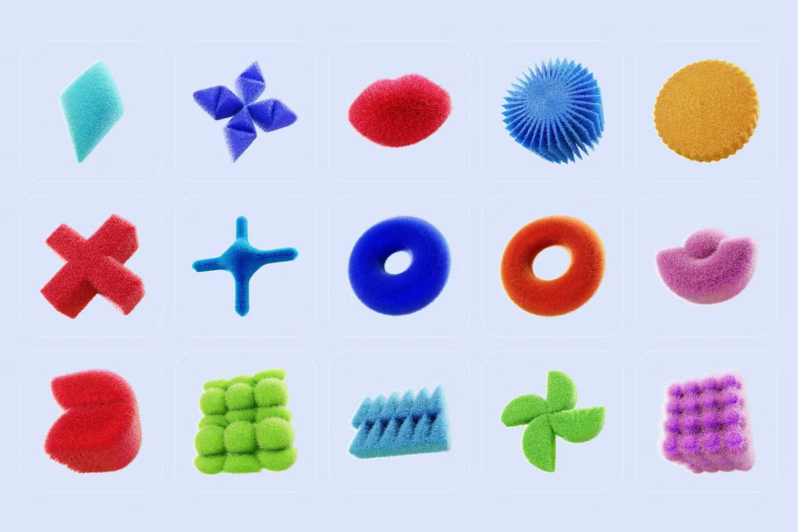 150+3D趣味多彩毛绒蓬松抽象几何艺术不规则图形PNG免扣插画插图设计套装 Fluffy 3D illustrations , 第14张-素材湾丨精选海外优质设计素材资源 150+3D趣味多彩毛绒蓬松抽象几何艺术不规则图形PNG免扣插画插图设计套装 Fluffy 3D illustrations , sucaiwan.com