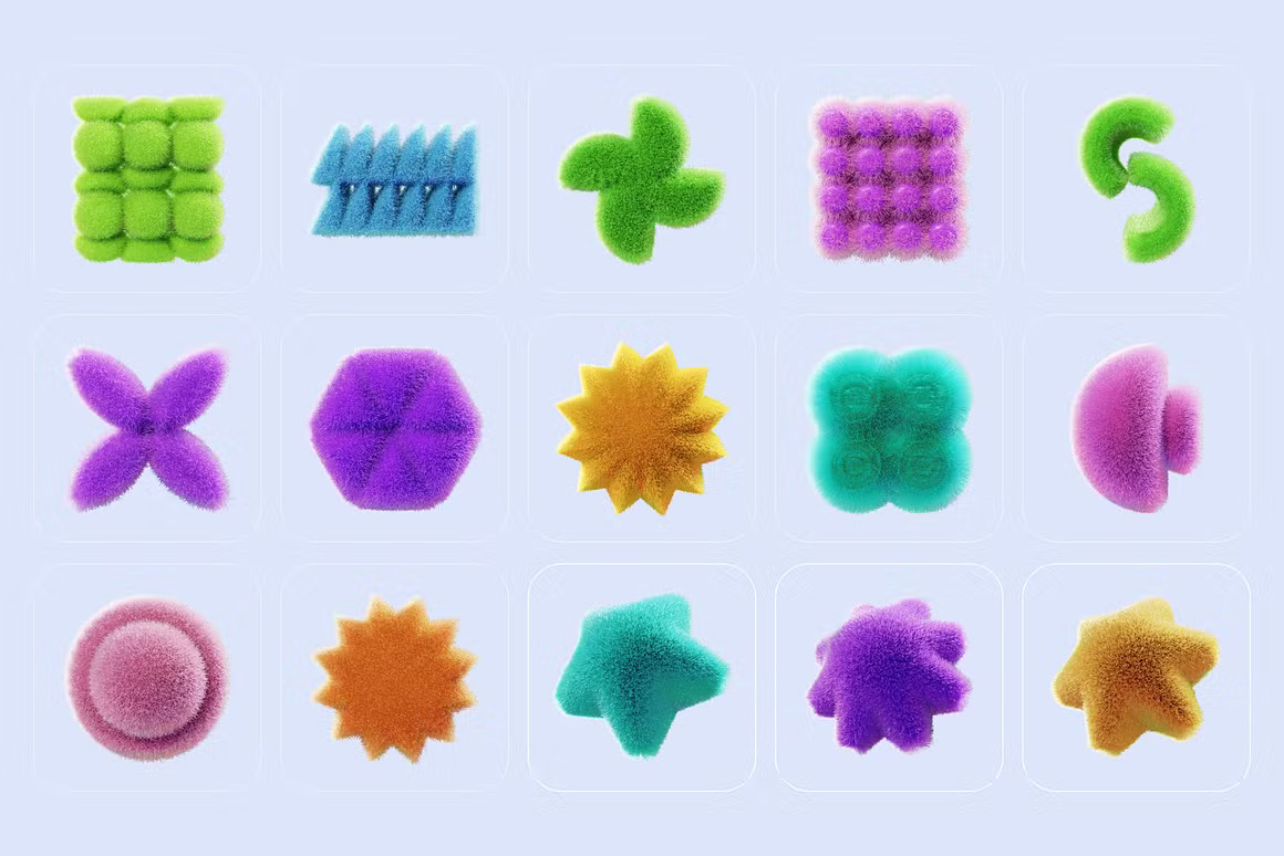 150+3D趣味多彩毛绒蓬松抽象几何艺术不规则图形PNG免扣插画插图设计套装 Fluffy 3D illustrations , 第17张-素材湾丨精选海外优质设计素材资源 150+3D趣味多彩毛绒蓬松抽象几何艺术不规则图形PNG免扣插画插图设计套装 Fluffy 3D illustrations , sucaiwan.com