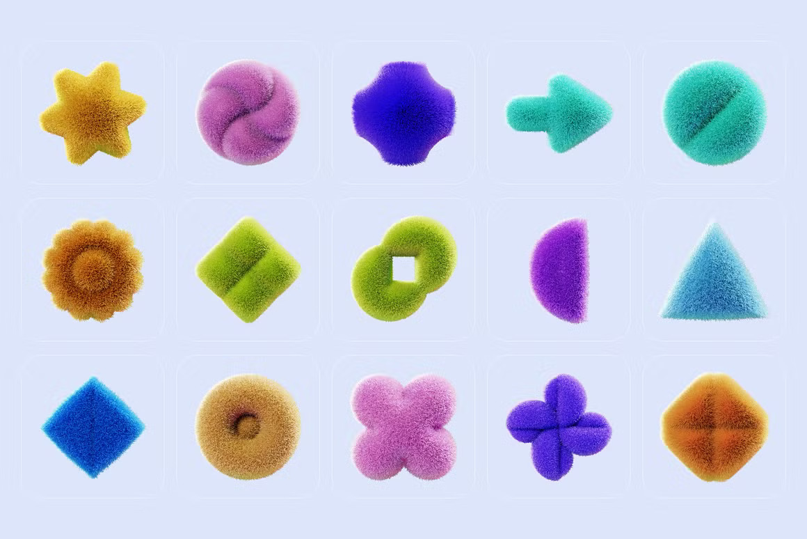 150+3D趣味多彩毛绒蓬松抽象几何艺术不规则图形PNG免扣插画插图设计套装 Fluffy 3D illustrations , 第18张-素材湾丨精选海外优质设计素材资源 150+3D趣味多彩毛绒蓬松抽象几何艺术不规则图形PNG免扣插画插图设计套装 Fluffy 3D illustrations , sucaiwan.com
