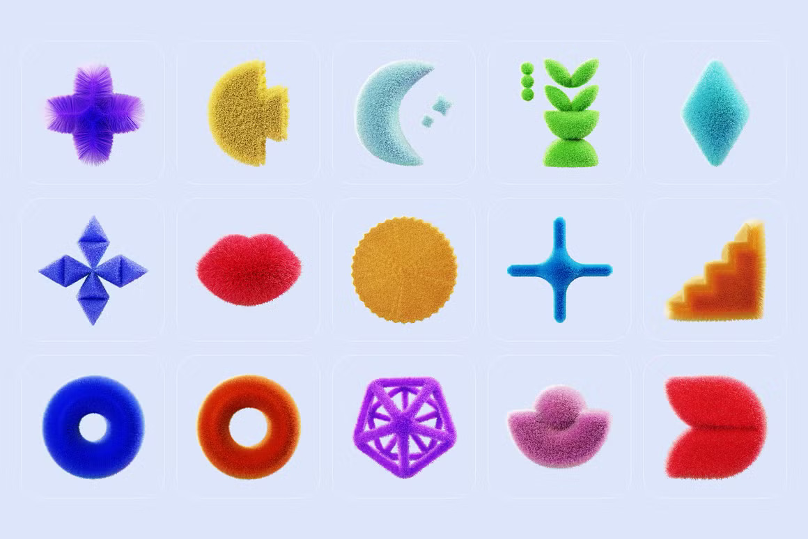150+3D趣味多彩毛绒蓬松抽象几何艺术不规则图形PNG免扣插画插图设计套装 Fluffy 3D illustrations , 第19张-素材湾丨精选海外优质设计素材资源 150+3D趣味多彩毛绒蓬松抽象几何艺术不规则图形PNG免扣插画插图设计套装 Fluffy 3D illustrations , sucaiwan.com