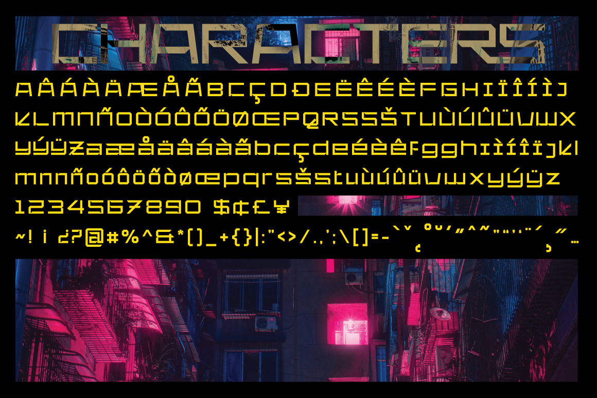 时尚赛博朋克杂志海报徽标设计装饰英文字体安装包 Klase – Cyberpunk Font 设计素材 第6张-素材湾丨精选海外优质设计素材资源 时尚赛博朋克杂志海报徽标设计装饰英文字体安装包 Klase – Cyberpunk Font 设计素材 sucaiwan.com