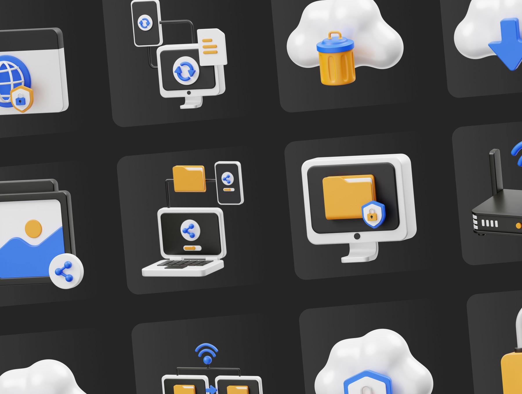 15款云网络存储共享区块链3D图标Icons设计Blender/OBJ/FBX/PNG格式素材 Cloud Networking 3D Icon 图标素材 第5张-素材湾丨精选海外优质设计素材资源 15款云网络存储共享区块链3D图标Icons设计Blender/OBJ/FBX/PNG格式素材 Cloud Networking 3D Icon 图标素材 sucaiwan.com