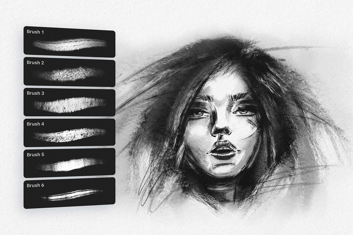 木炭笔粉笔素描纹理效果PS笔刷 Charcoal Sketch Photoshop Brushes 笔刷资源 第6张-素材湾丨精选海外优质设计素材资源 木炭笔粉笔素描纹理效果PS笔刷 Charcoal Sketch Photoshop Brushes 笔刷资源 sucaiwan.com