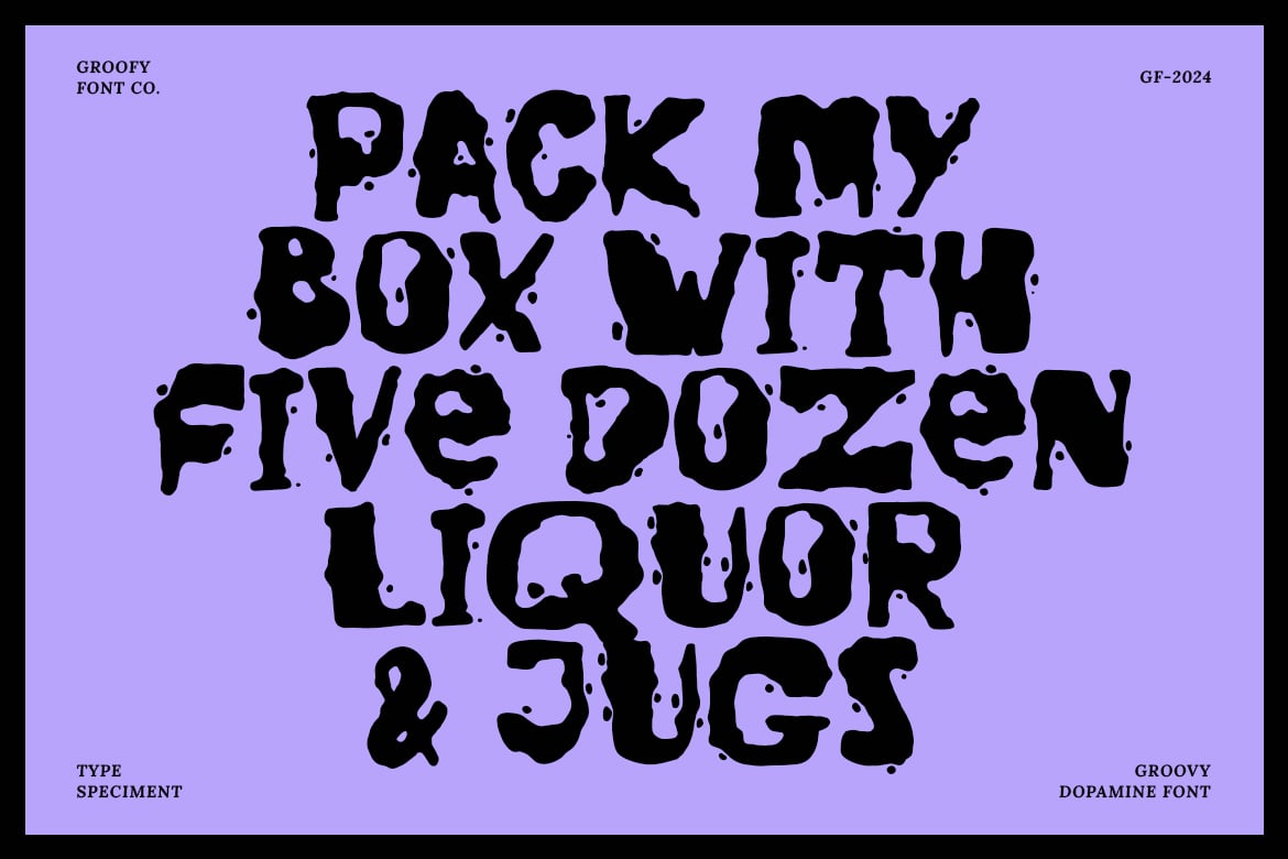 英文字体：大胆活力多巴胺美感手绘俏皮粗笔圆点笔触设计字体 Groovy Dopamine , sucaiwan.com