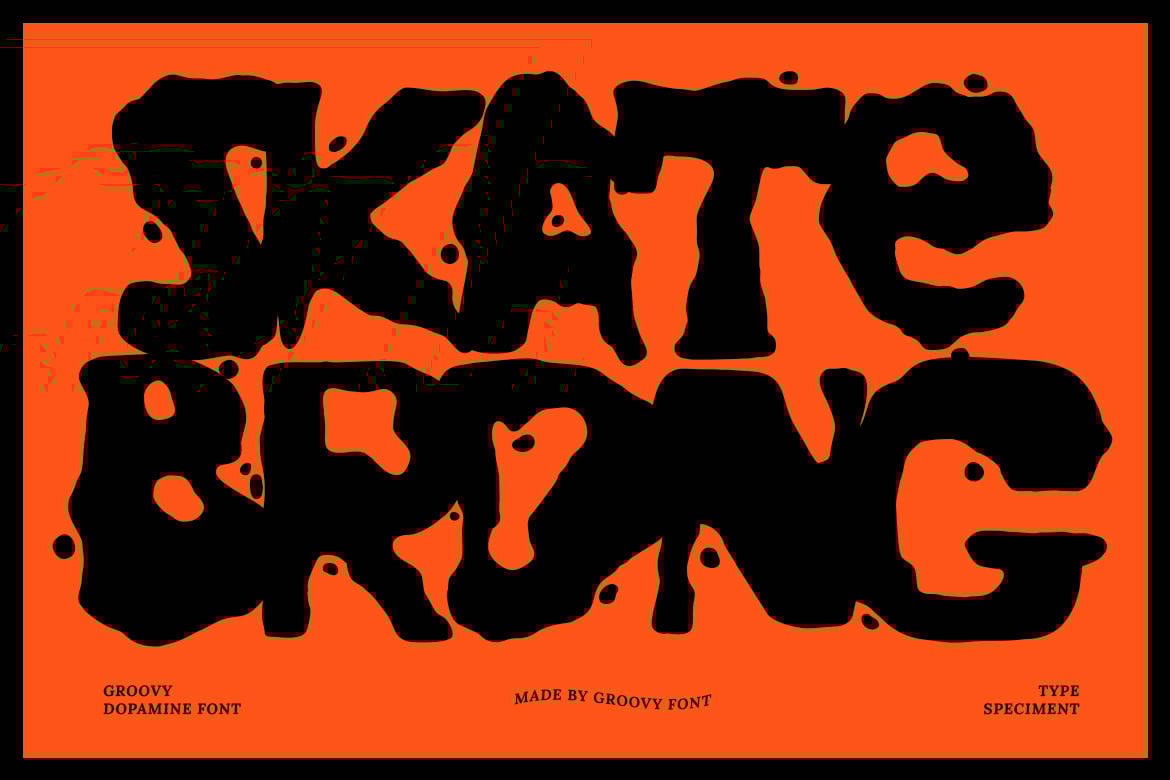 英文字体：大胆活力多巴胺美感手绘俏皮粗笔圆点笔触设计字体 Groovy Dopamine , sucaiwan.com