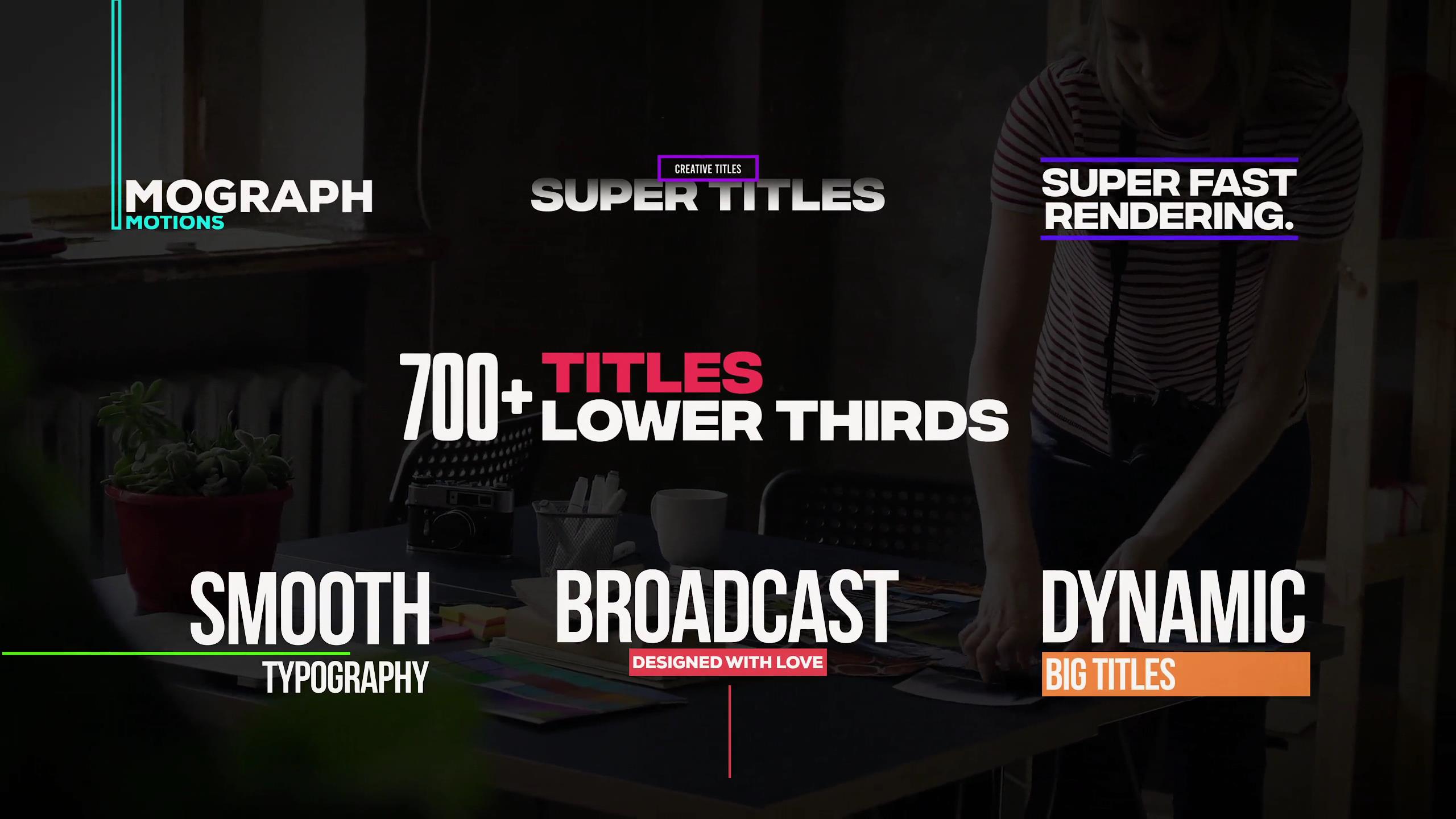 AE脚本：5000个创意文字标题图形排版视频转场开场片头动画素材包 Pro Motion Graphics Pack 影视音频 sucaiwan.com