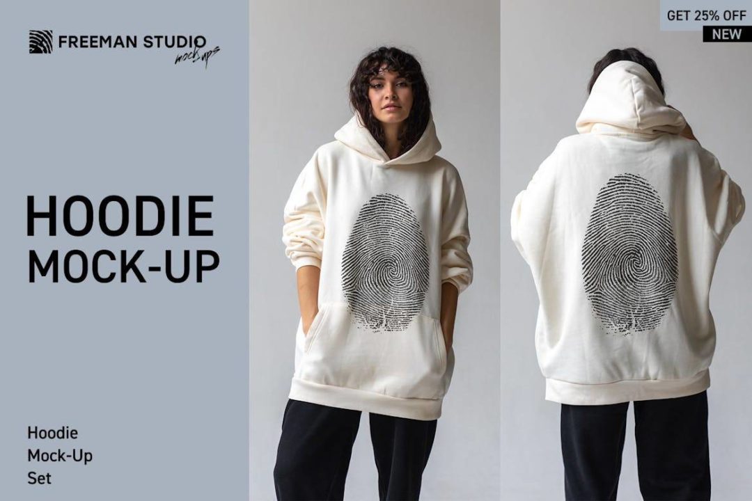 17款时尚女士超大连衣帽衫卫衣LOGO印花图案设计展示贴图效果图PSD样机模板合集 Hoodie Mock-Up Set 样机素材 sucaiwan.com