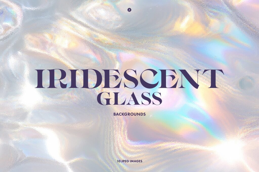 10款全息彩虹色玻璃折射闪光抽象艺术背景壁纸图片Iridescent glass bottoms , sucaiwan.com