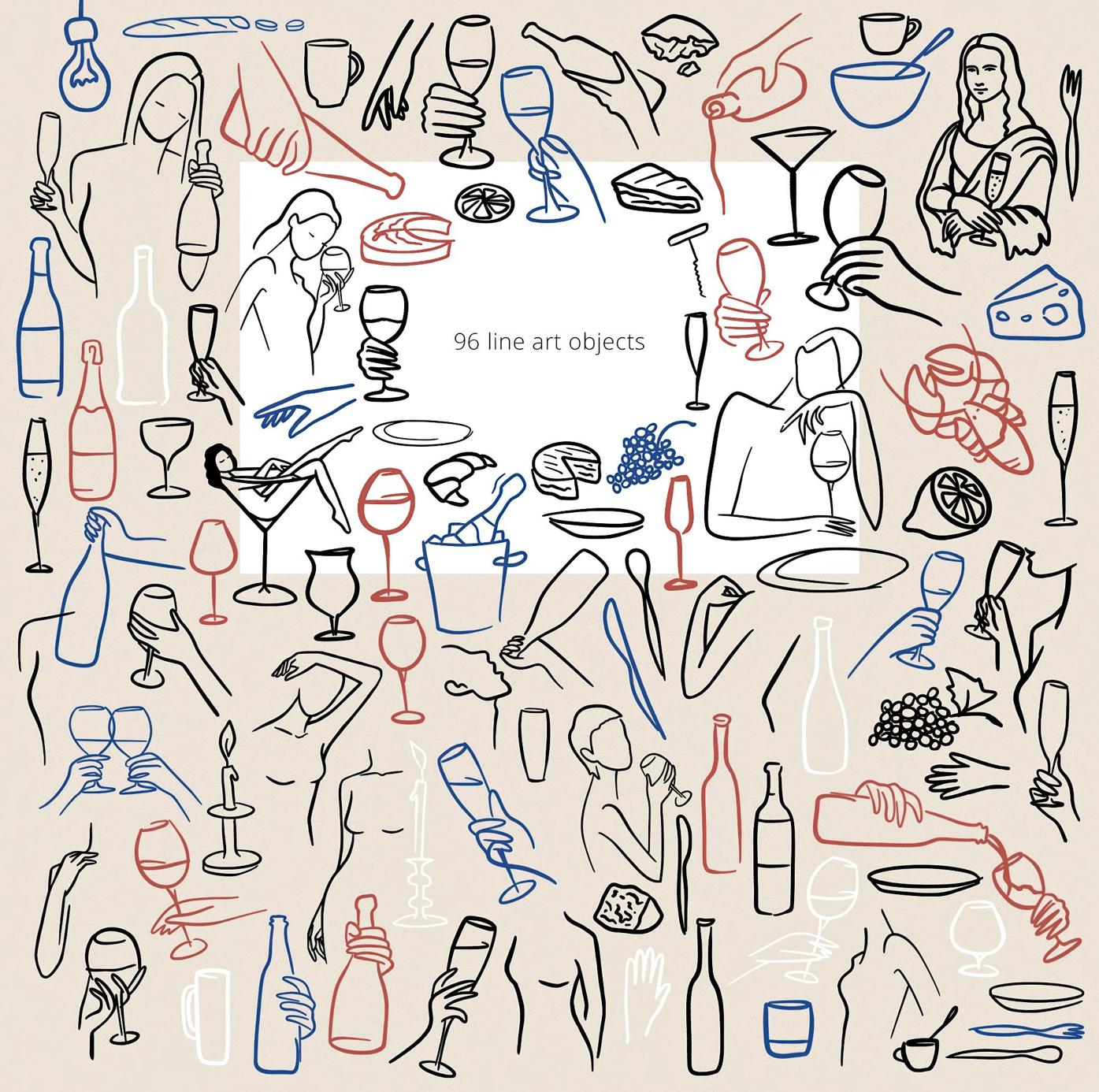 350款创意涂鸦风格手绘线条拼贴剪贴画葡萄酒红酒标签菜单设计AI/PNG格式素材Winetastic. Collage & Illustrations 图片素材 第3张-素材湾丨精选海外优质设计素材资源 350款创意涂鸦风格手绘线条拼贴剪贴画葡萄酒红酒标签菜单设计AI/PNG格式素材Winetastic. Collage & Illustrations 图片素材 sucaiwan.com