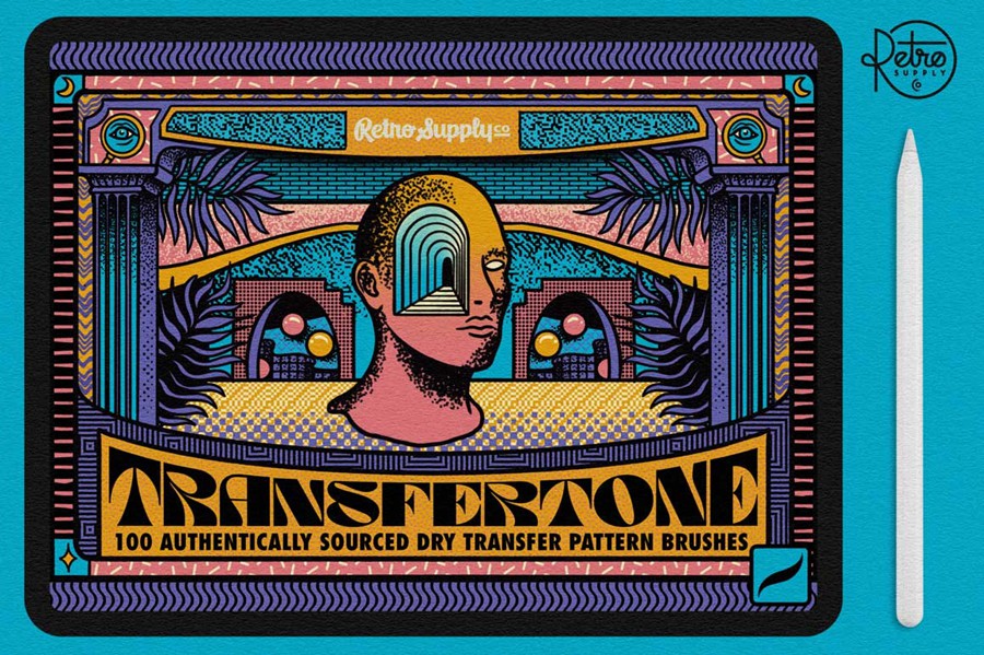 100+复古半调波浪波点流体颗粒噪点灰尘网格无缝图案Procreate笔刷预设套装RSCO TransferTone for Procreate , 第2张-素材湾丨精选海外优质设计素材资源 100+复古半调波浪波点流体颗粒噪点灰尘网格无缝图案Procreate笔刷预设套装RSCO TransferTone for Procreate , sucaiwan.com