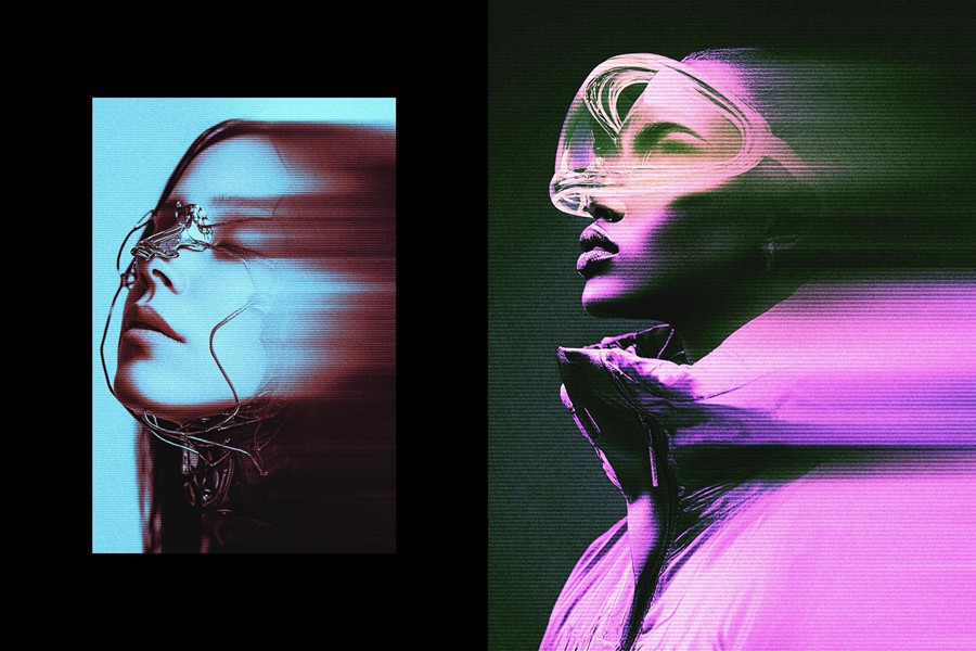 复古未来主义颗粒噪点霓虹灯光运动模糊图片叠加PSD特效样机Neon Blur Photo Effect , 第4张-素材湾丨精选海外优质设计素材资源 复古未来主义颗粒噪点霓虹灯光运动模糊图片叠加PSD特效样机Neon Blur Photo Effect , sucaiwan.com