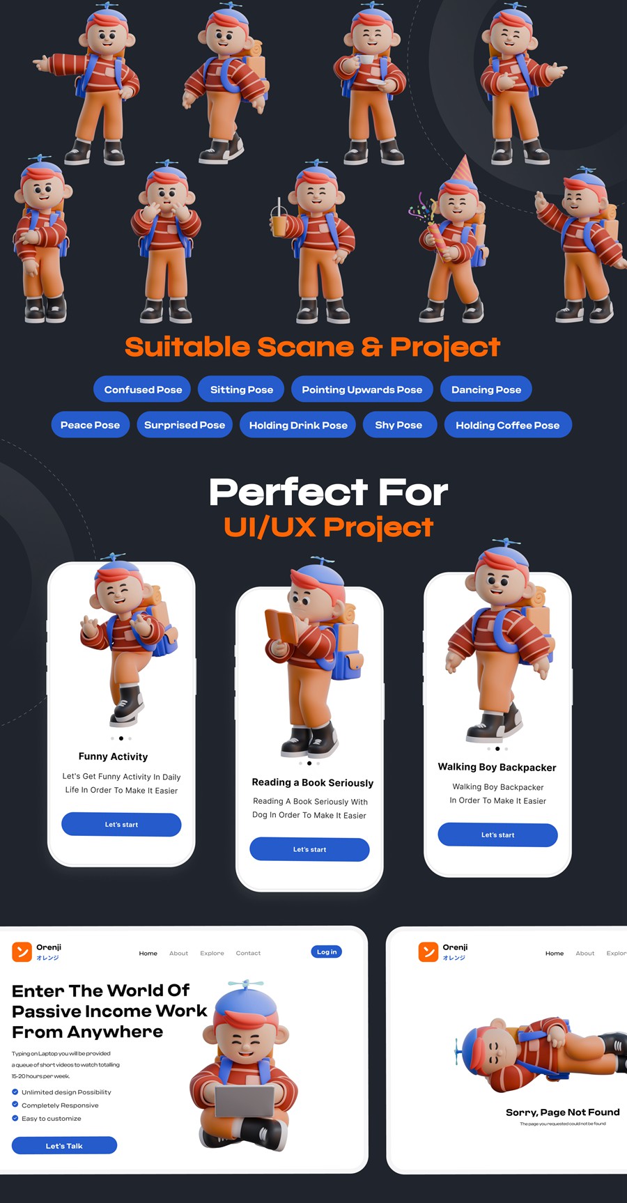 50+3D趣味卡通人物角色动作PNG插画插图Blender模型设计套装Boy 3D Character Poses , 第10张-素材湾丨精选海外优质设计素材资源 50+3D趣味卡通人物角色动作PNG插画插图Blender模型设计套装Boy 3D Character Poses , sucaiwan.com