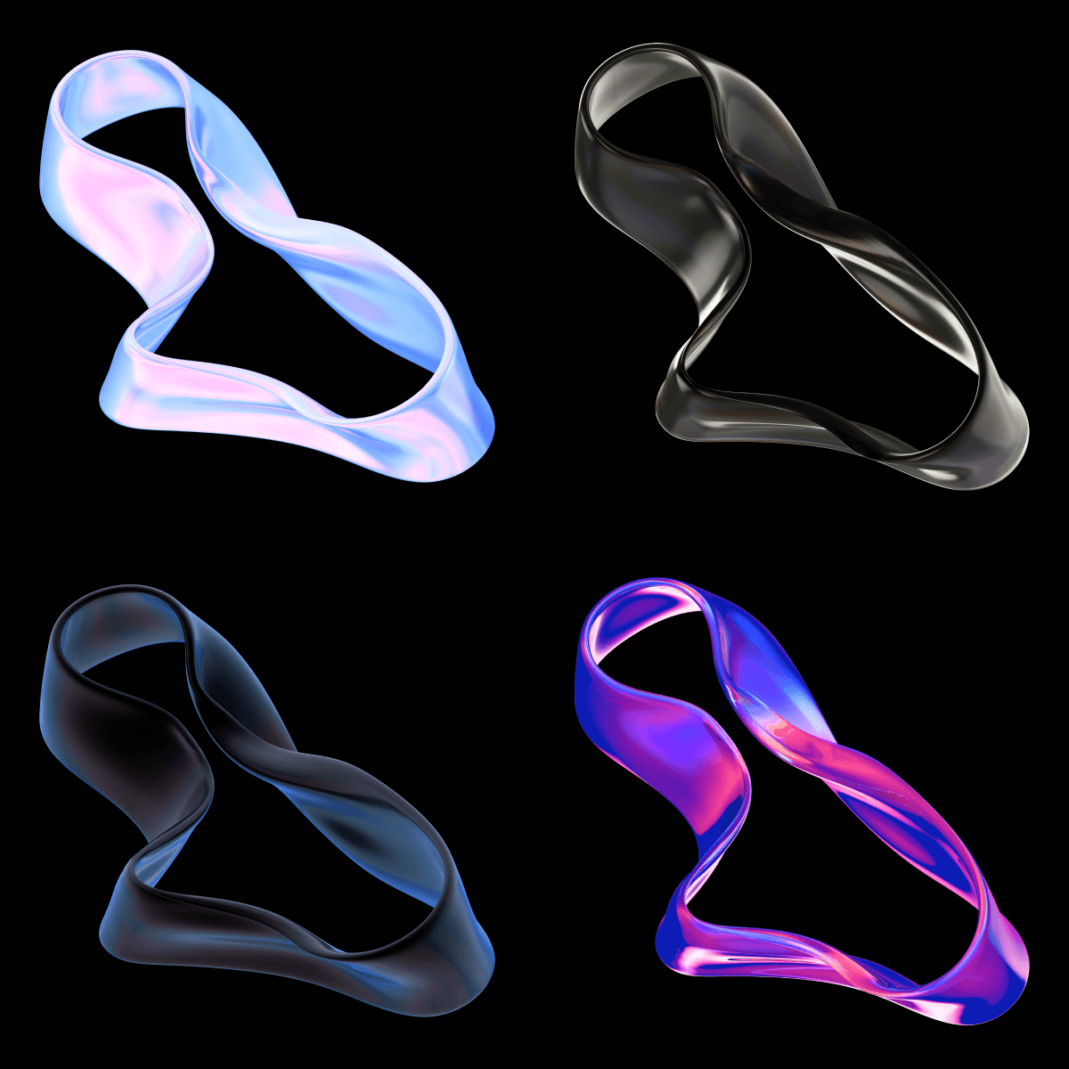 80款3D超现实主义抽象曲线流体丝带液体PNG免扣元素图片设计套装Holographic abstract 3d backgrounds , 第17张-素材湾丨精选海外优质设计素材资源 80款3D超现实主义抽象曲线流体丝带液体PNG免扣元素图片设计套装Holographic abstract 3d backgrounds , sucaiwan.com