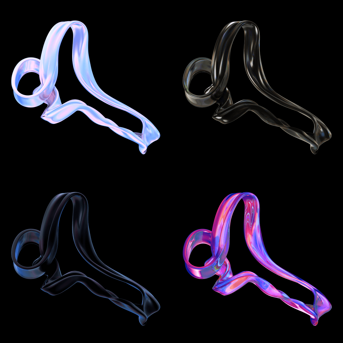 80款3D超现实主义抽象曲线流体丝带液体PNG免扣元素图片设计套装Holographic abstract 3d backgrounds , 第16张-素材湾丨精选海外优质设计素材资源 80款3D超现实主义抽象曲线流体丝带液体PNG免扣元素图片设计套装Holographic abstract 3d backgrounds , sucaiwan.com