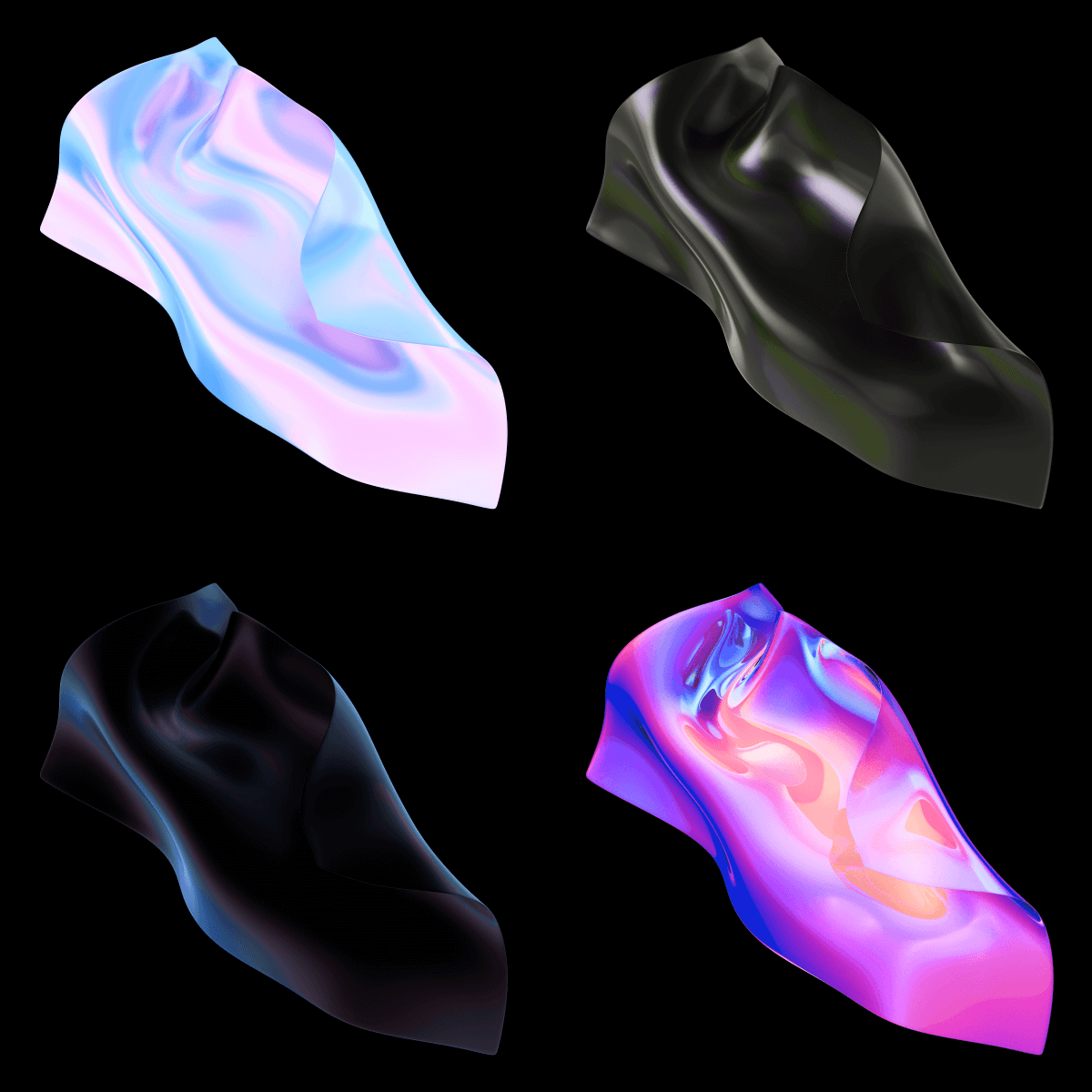 80款3D超现实主义抽象曲线流体丝带液体PNG免扣元素图片设计套装Holographic abstract 3d backgrounds , 第19张-素材湾丨精选海外优质设计素材资源 80款3D超现实主义抽象曲线流体丝带液体PNG免扣元素图片设计套装Holographic abstract 3d backgrounds , sucaiwan.com