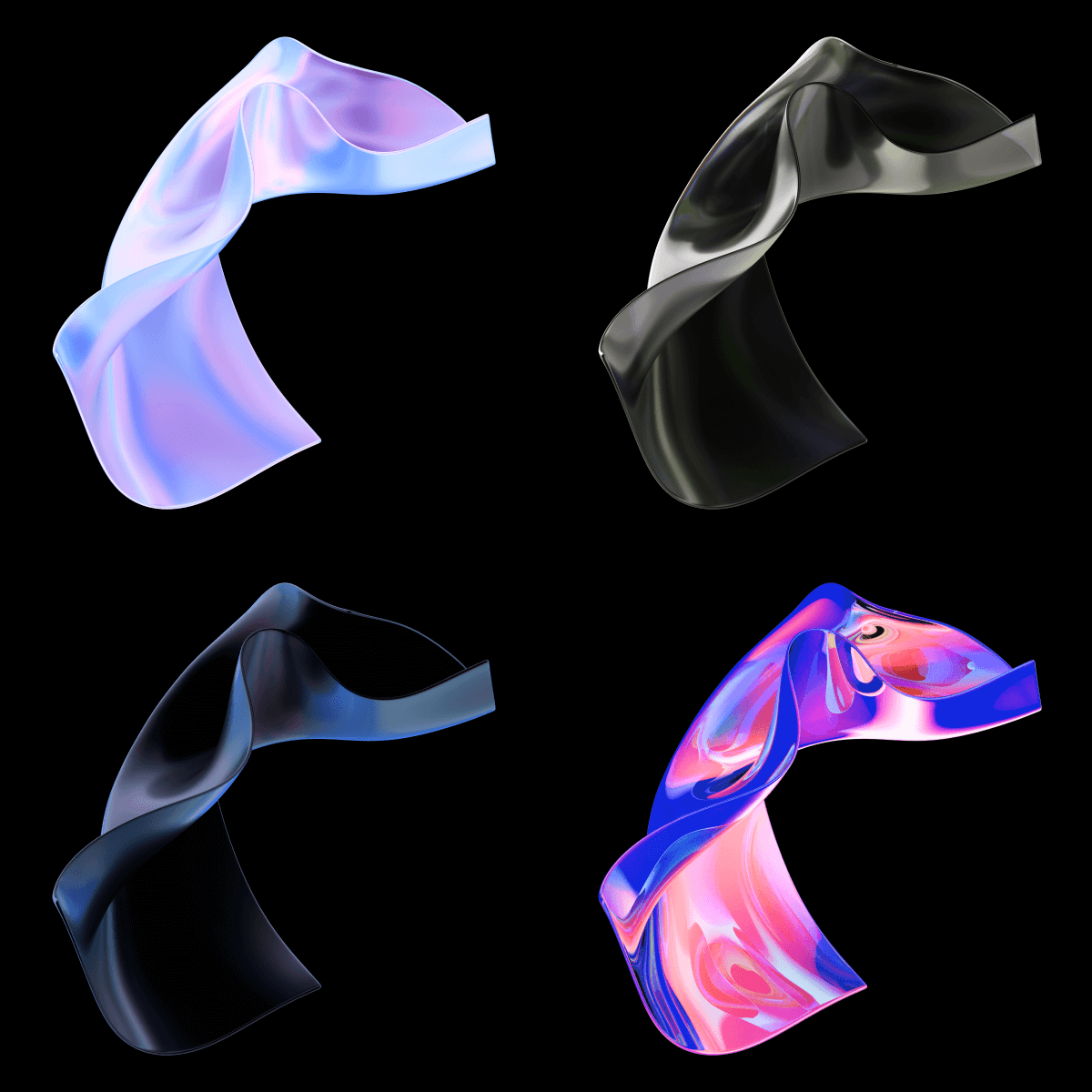 80款3D超现实主义抽象曲线流体丝带液体PNG免扣元素图片设计套装Holographic abstract 3d backgrounds , 第18张-素材湾丨精选海外优质设计素材资源 80款3D超现实主义抽象曲线流体丝带液体PNG免扣元素图片设计套装Holographic abstract 3d backgrounds , sucaiwan.com