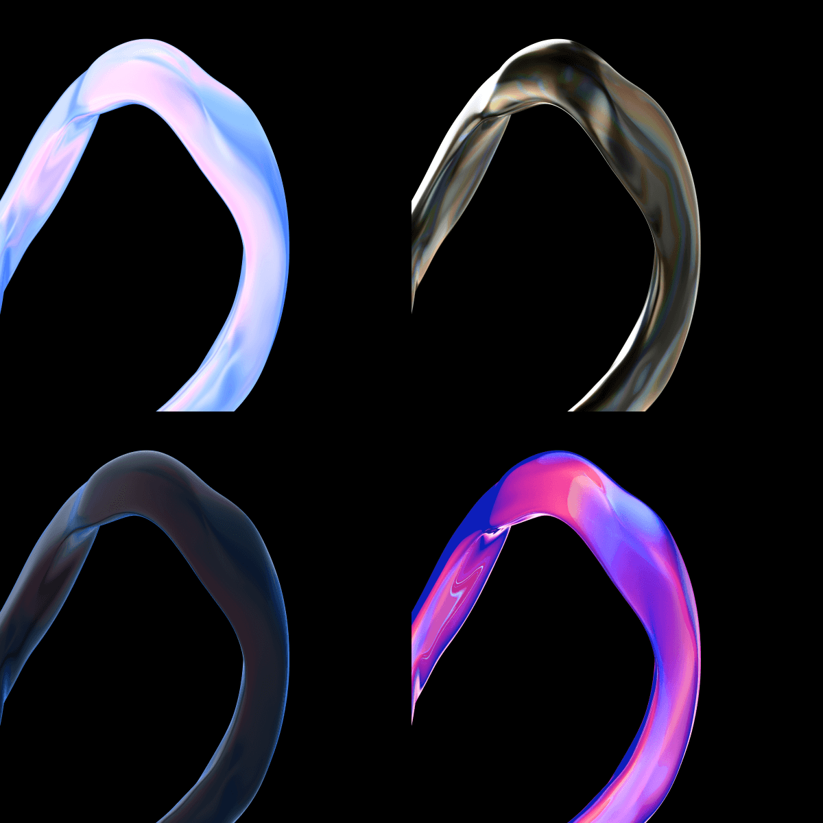 80款3D超现实主义抽象曲线流体丝带液体PNG免扣元素图片设计套装Holographic abstract 3d backgrounds , 第23张-素材湾丨精选海外优质设计素材资源 80款3D超现实主义抽象曲线流体丝带液体PNG免扣元素图片设计套装Holographic abstract 3d backgrounds , sucaiwan.com