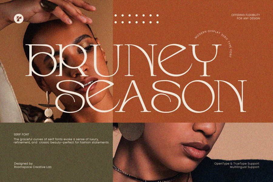 现代优雅品牌婚礼请柬包装徽标设计衬线英文字体安装包 Bruney Season Font – Elegant Display Serif 设计素材 第1张-素材湾丨精选海外优质设计素材资源 现代优雅品牌婚礼请柬包装徽标设计衬线英文字体安装包 Bruney Season Font – Elegant Display Serif 设计素材 sucaiwan.com