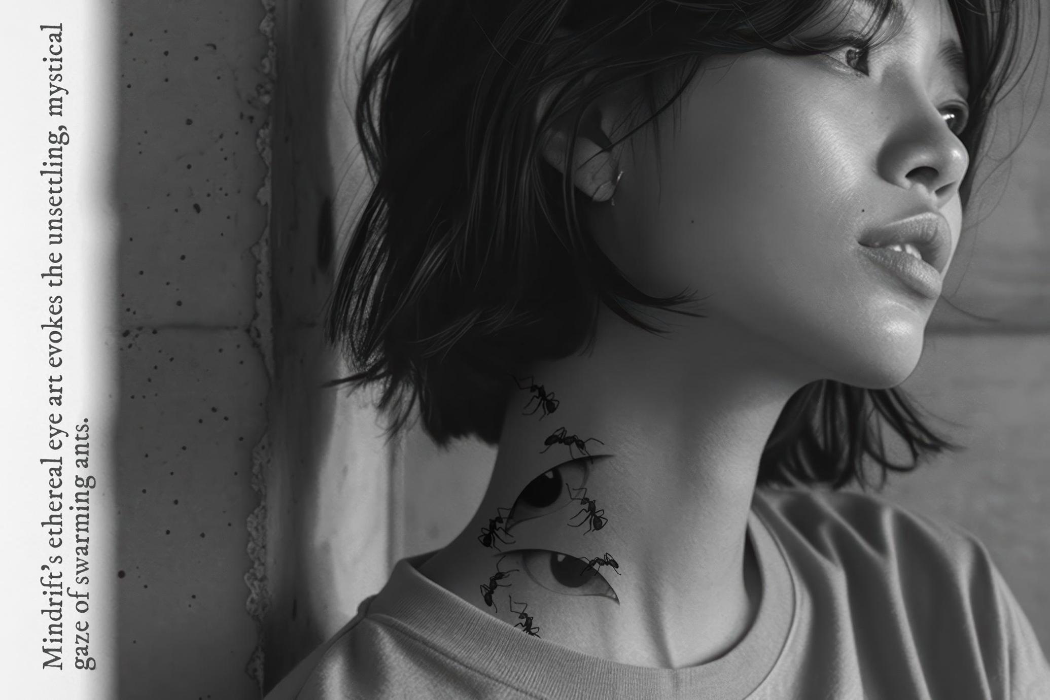 157款复古黑白恐怖迷幻眼睛纹身刺青插画潮流艺术png免抠拼贴图片素材Mindrift. Psychedelic Illustrations 图片素材 sucaiwan.com