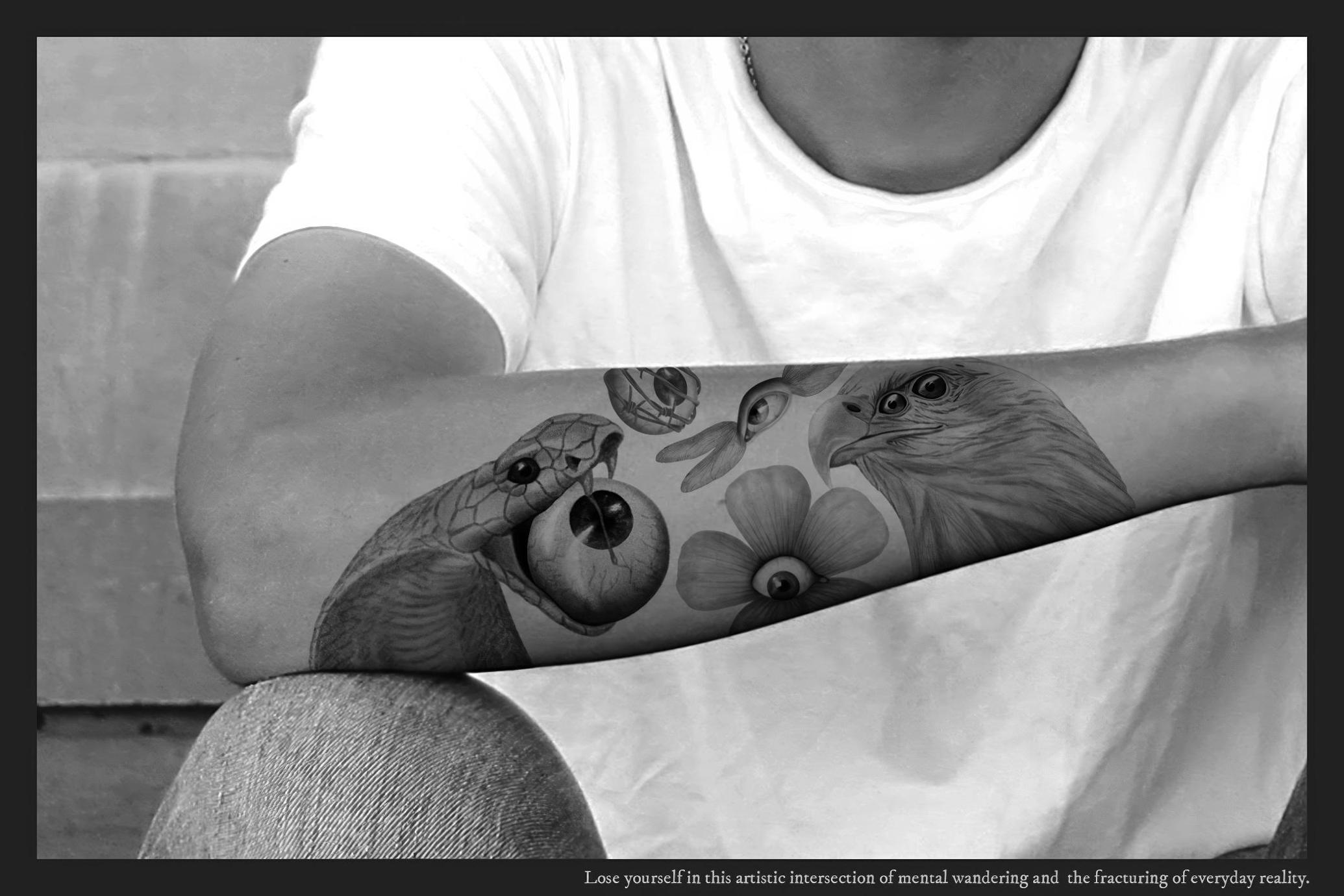 157款复古黑白恐怖迷幻眼睛纹身刺青插画潮流艺术png免抠拼贴图片素材Mindrift. Psychedelic Illustrations 图片素材 sucaiwan.com