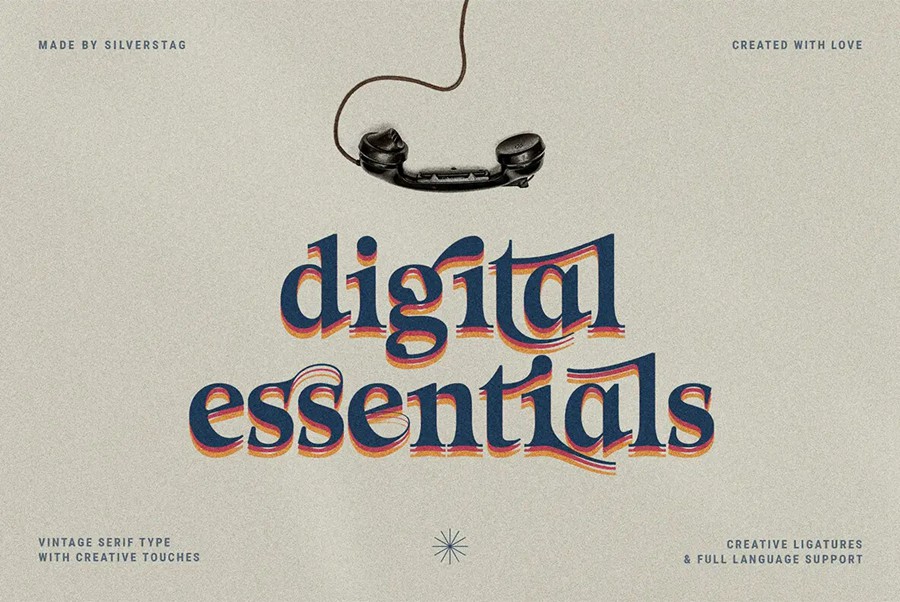 英文字体:复古八十年代优雅品牌邀请函电影标题设计衬线字体 Eighties Nostalgia Font , 第7张-素材湾丨精选海外优质设计素材资源 英文字体:复古八十年代优雅品牌邀请函电影标题设计衬线字体 Eighties Nostalgia Font , sucaiwan.com