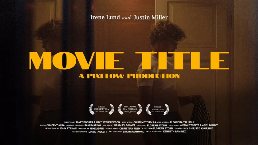 50幅时尚电影海报/演员表剧组人员名单/连续剧电视节目宣传海报 Photoshop模板+字体 Pixflow - Movie Titles Vol.2 设计素材 sucaiwan.com