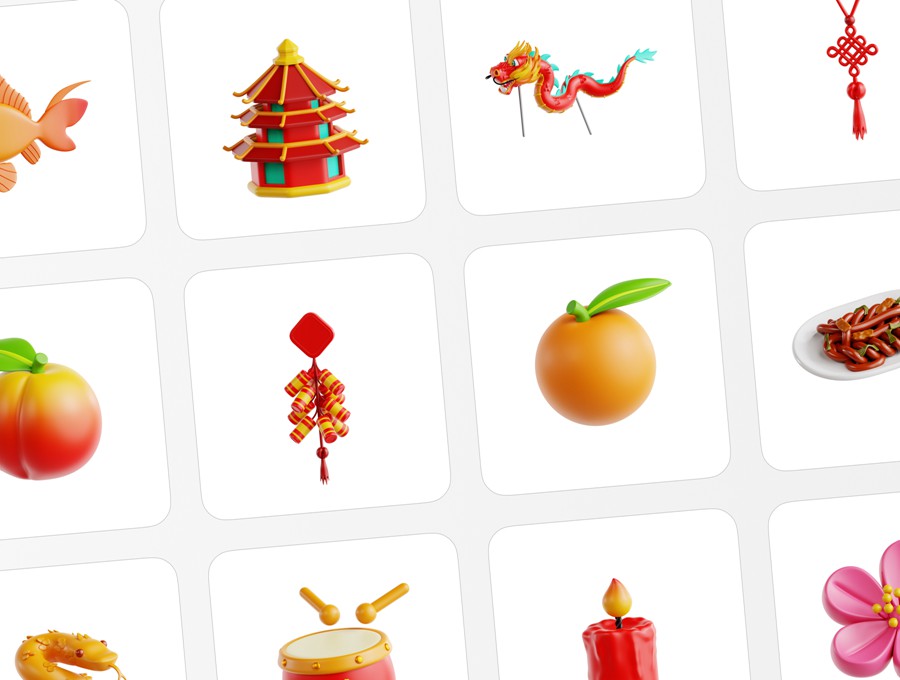 30款中国农历新年春节3d插图图标icons设计blender/fbx/png格式素材Lunar New Year 3D Illustration 图标素材 第7张-素材湾丨精选海外优质设计素材资源 30款中国农历新年春节3d插图图标icons设计blender/fbx/png格式素材Lunar New Year 3D Illustration 图标素材 sucaiwan.com