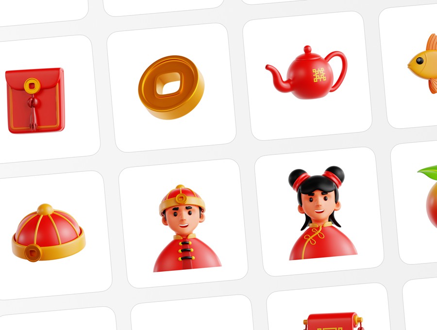 30款中国农历新年春节3d插图图标icons设计blender/fbx/png格式素材Lunar New Year 3D Illustration 图标素材 第6张-素材湾丨精选海外优质设计素材资源 30款中国农历新年春节3d插图图标icons设计blender/fbx/png格式素材Lunar New Year 3D Illustration 图标素材 sucaiwan.com