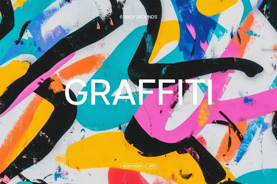 潮流多彩涂鸦喷漆线条纹理抽象艺术JPG高清背景图片设计素材Abstract Graffiti Textures 图片素材 sucaiwan.com