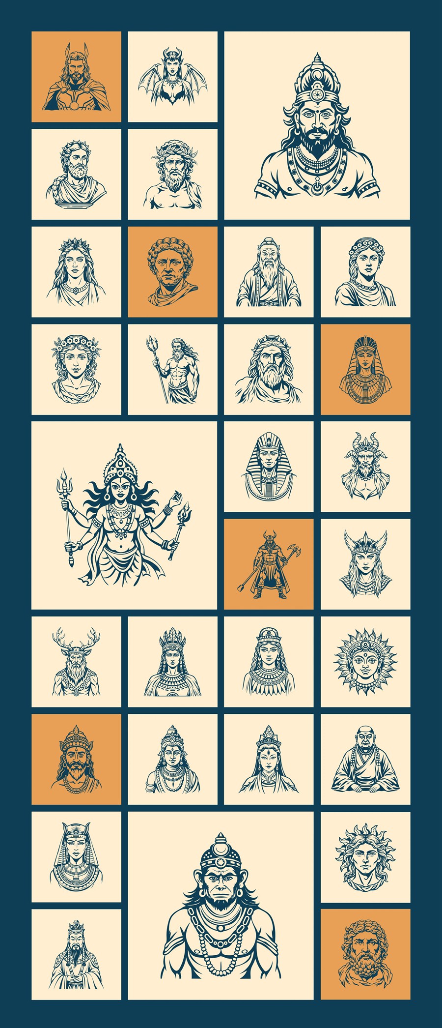 复古神圣欧洲上帝诸神头像肖像手绘插画Ai/Figma/Png格式设计素材Vintage God Vector Illustration 图片素材 第9张-素材湾丨精选海外优质设计素材资源 复古神圣欧洲上帝诸神头像肖像手绘插画Ai/Figma/Png格式设计素材Vintage God Vector Illustration 图片素材 sucaiwan.com