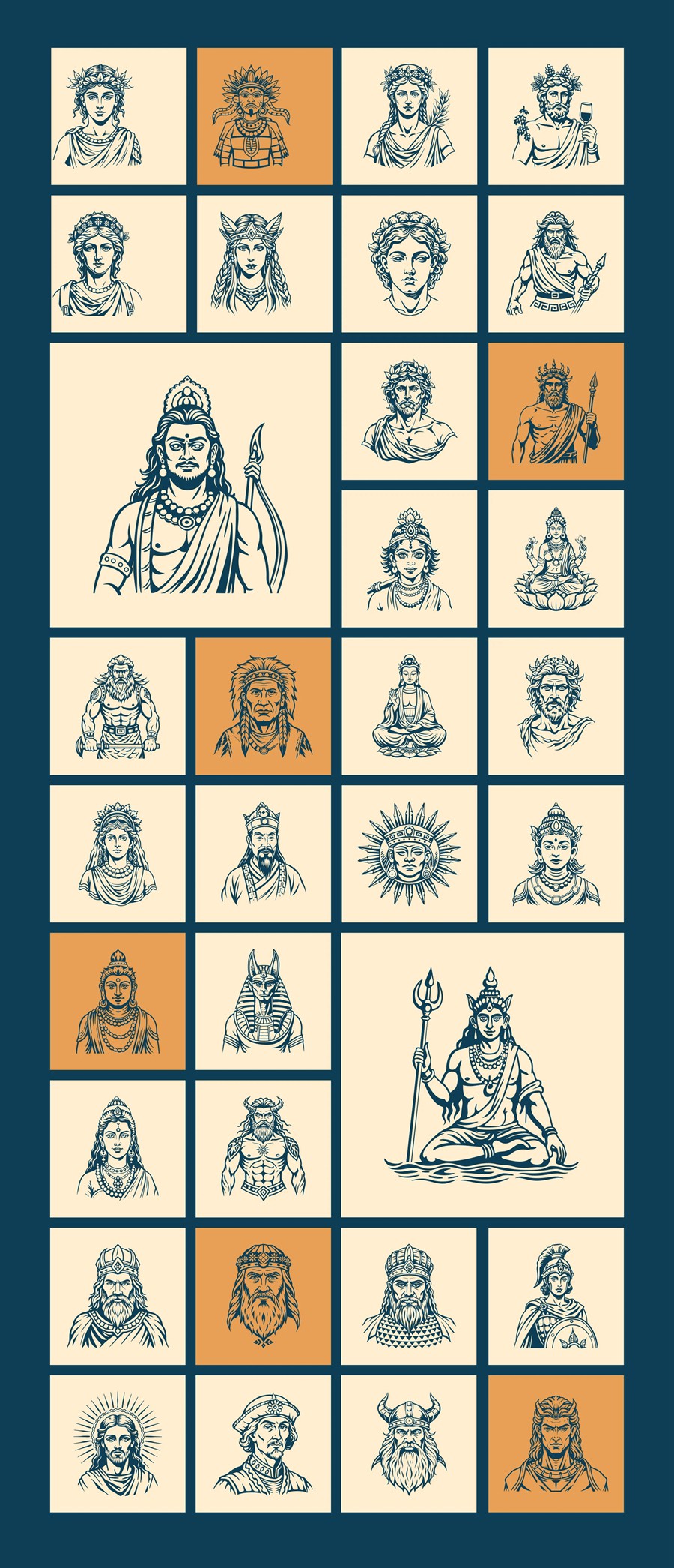 复古神圣欧洲上帝诸神头像肖像手绘插画Ai/Figma/Png格式设计素材Vintage God Vector Illustration 图片素材 第8张-素材湾丨精选海外优质设计素材资源 复古神圣欧洲上帝诸神头像肖像手绘插画Ai/Figma/Png格式设计素材Vintage God Vector Illustration 图片素材 sucaiwan.com