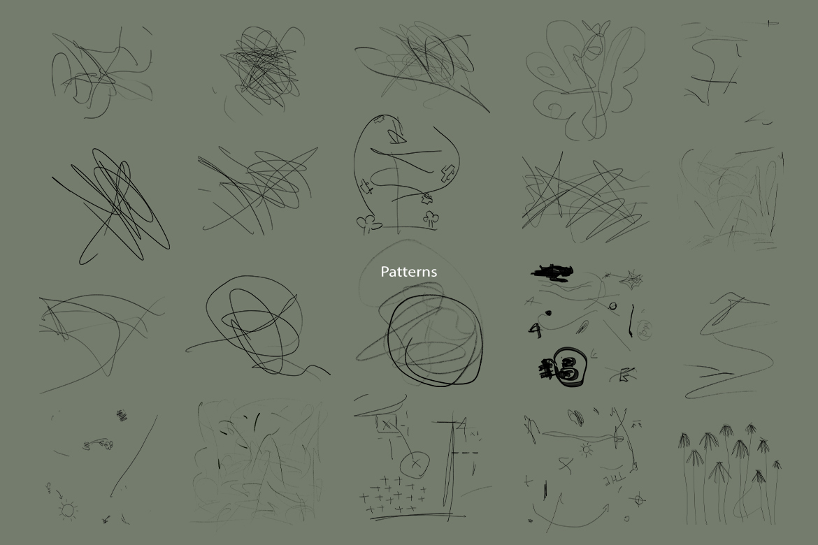 134个潮流手绘涂鸦箭头线条圆圈图案海报封面拼贴艺术透明PNG涂鸦元素 Messy Scribbles , sucaiwan.com