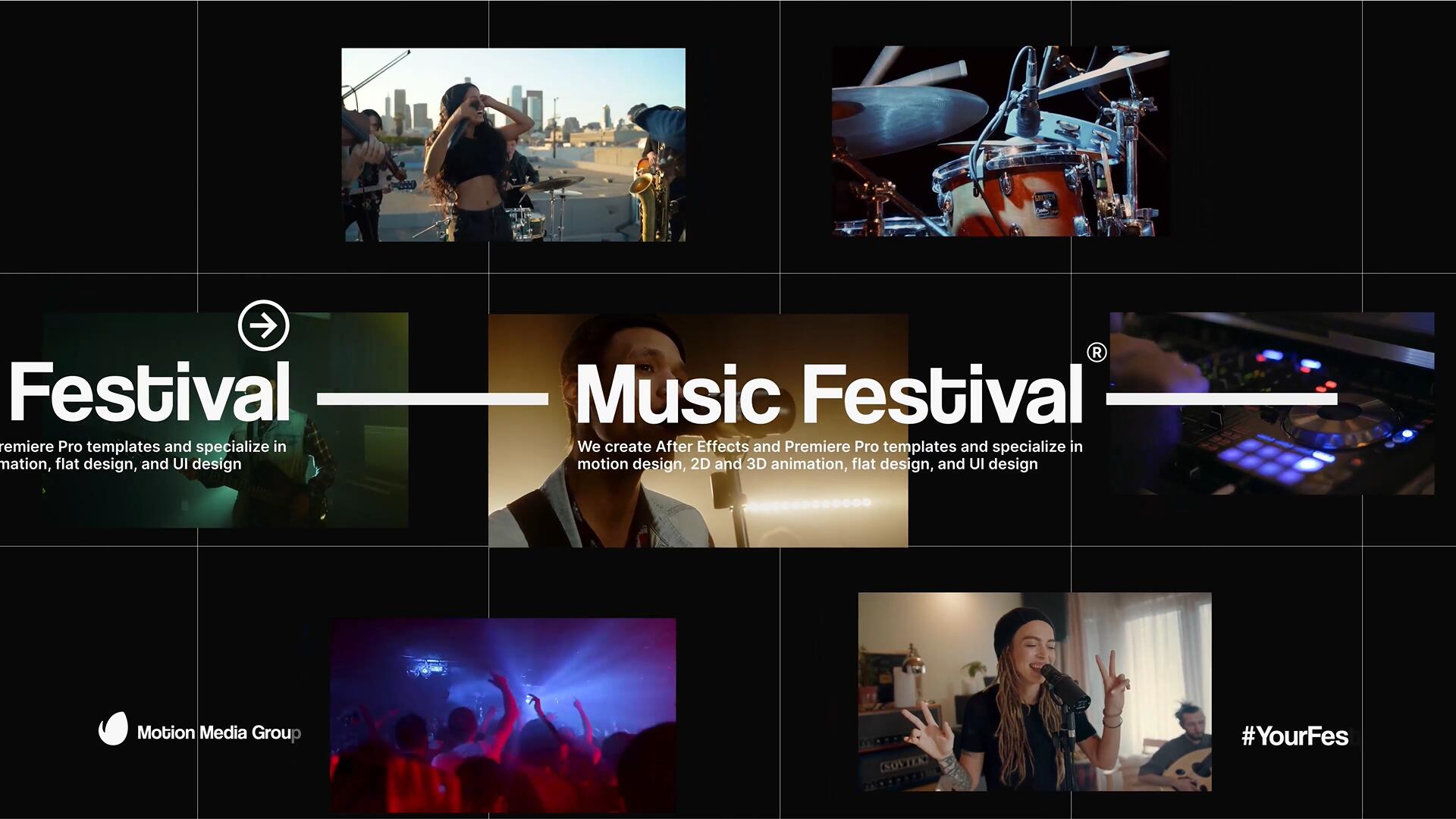 AE/PR模板:新潮极简主义节奏感摇滚音乐节开场片头 Rock Festival Promo , 第5张-素材湾丨精选海外优质设计素材资源 AE/PR模板:新潮极简主义节奏感摇滚音乐节开场片头 Rock Festival Promo , sucaiwan.com