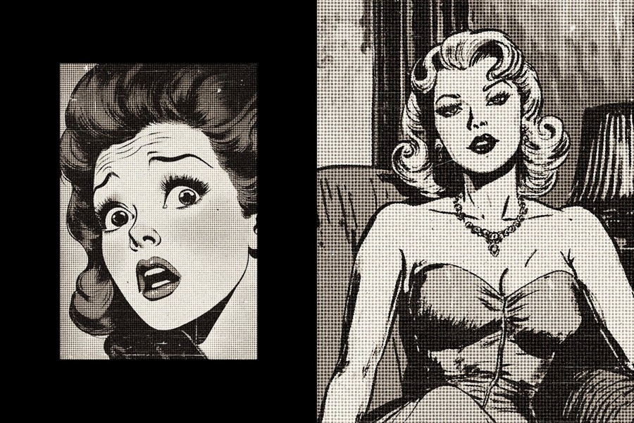 黑色复古半色调漫画照片效果ps特效滤镜样机 Halftone Comic Effect 插件预设 第5张-素材湾丨精选海外优质设计素材资源 黑色复古半色调漫画照片效果ps特效滤镜样机 Halftone Comic Effect 插件预设 sucaiwan.com