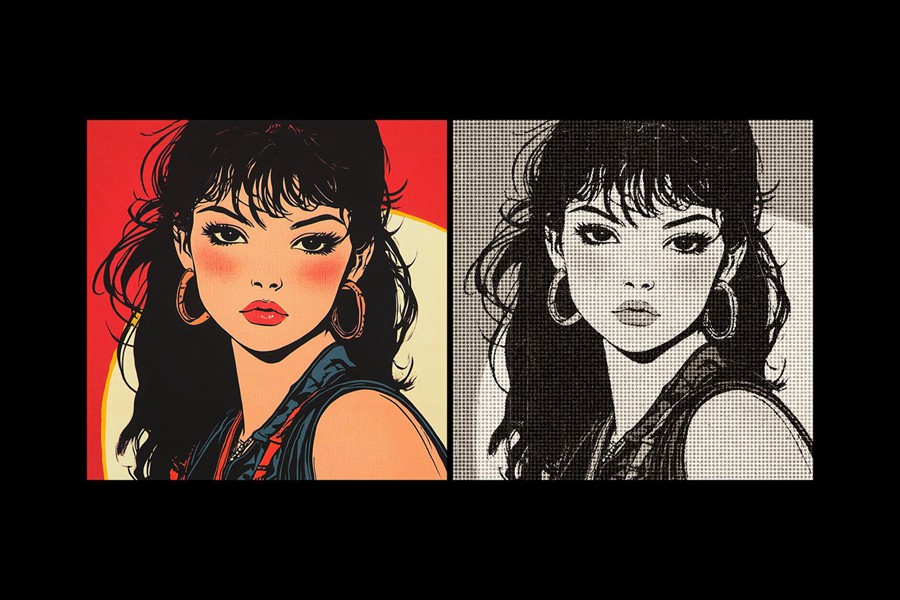 黑色复古半色调漫画照片效果ps特效滤镜样机 Halftone Comic Effect 插件预设 第3张-素材湾丨精选海外优质设计素材资源 黑色复古半色调漫画照片效果ps特效滤镜样机 Halftone Comic Effect 插件预设 sucaiwan.com