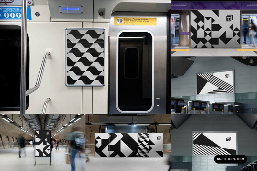 巴西城市地铁站电子屏幕广告牌海报设计PS展示效果图样机模板Mockuperia – Post mockup collection 05 样机素材 sucaiwan.com