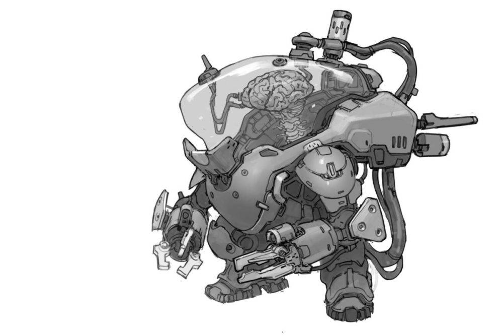 Ps未来科幻机甲机器人角色概念手绘绘画教程 中文字幕Vertex School – Character Design for Games with Kory Hubbell 设计教程 sucaiwan.com