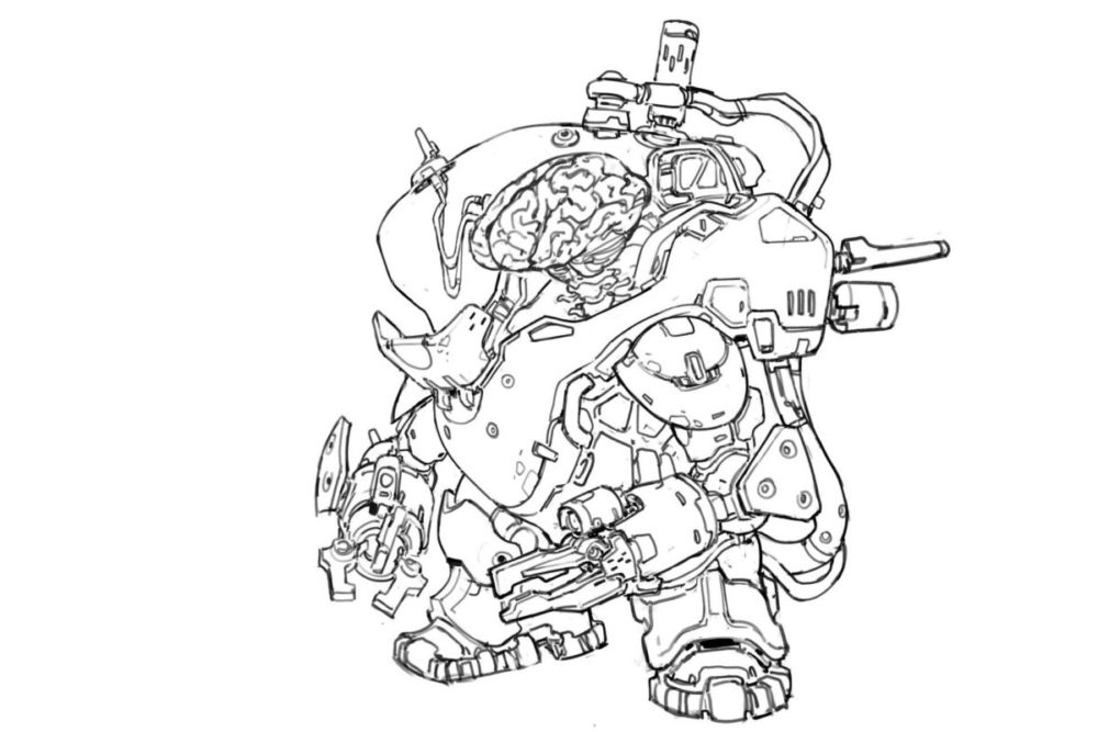 Ps未来科幻机甲机器人角色概念手绘绘画教程 中文字幕Vertex School – Character Design for Games with Kory Hubbell 设计教程 sucaiwan.com