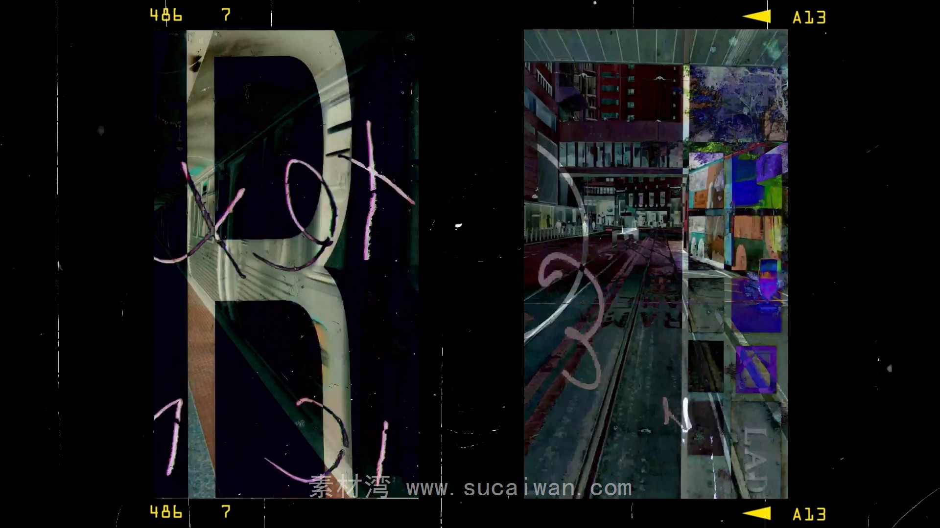 AE模板：20个电影胶片伪影特效转场AE模板 Film Artefact Transitions 影视音频 sucaiwan.com