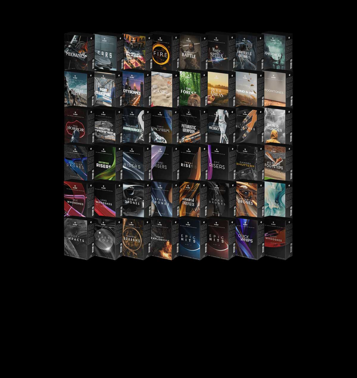 4000多个电影元素、环境、呼啸、科幻、奇幻、立管、无人机、恐怖、拟音多样化音效WAV背景音乐素材库 OcularSounds – THE ULTIMATE SOUND FX BUNDLE (ALL-IN-ONE) , sucaiwan.com