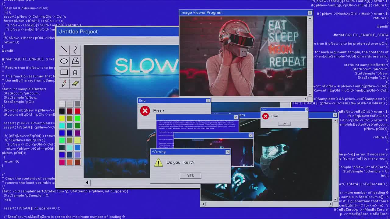 复古80/90年代电脑Windows系统界面弹窗故障朋克效果模拟PR模板 Web Punk Glitch Opener 影视音频 sucaiwan.com