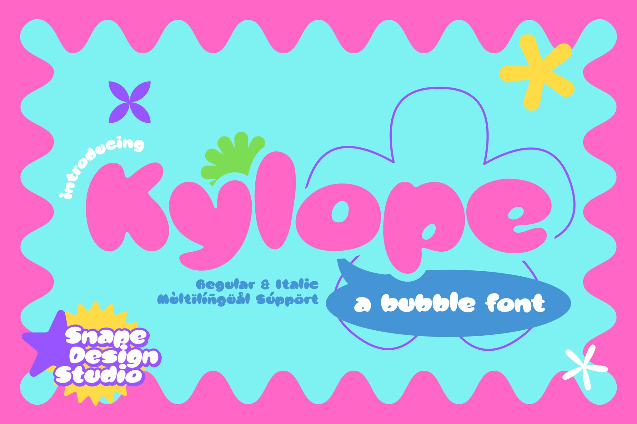 趣味俏皮圆乎乎气泡品牌海报邀请函设计无衬线英文字体 Kylope – Bubble Font 设计素材 第1张-素材湾丨精选海外优质设计素材资源 趣味俏皮圆乎乎气泡品牌海报邀请函设计无衬线英文字体 Kylope – Bubble Font 设计素材 sucaiwan.com